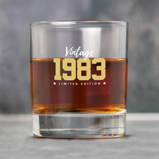 40 Years Vintage 1983 Retro 40th Birthday Rock Glasses