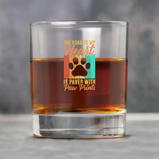 The road to my heart is paved with paw prints Rock Glasses