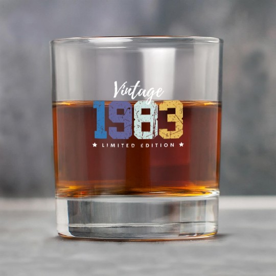 40 Years Vintage 1983 Retro 40th Birthday Rock Glasses