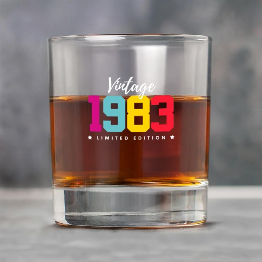 40 Years Vintage 1983 Retro 40th Birthday Rock Glasses