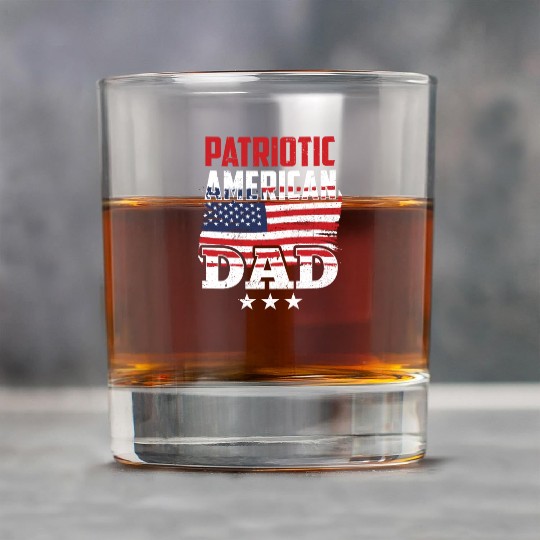 Patriotic American Dad Patriot US USA Rock Glasses