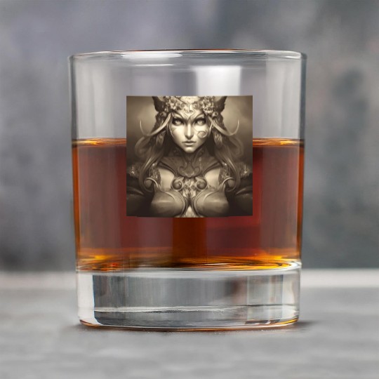 Warrior princess wearing gothic plate dark fantasy Rock Glasses