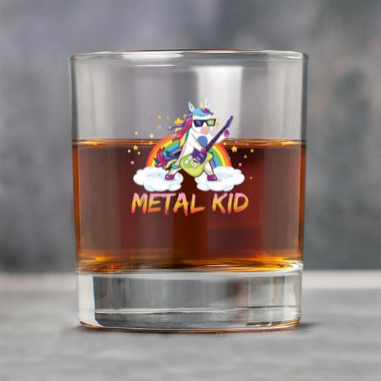 Metal Kid Music Guitar Unicorn Rainbow Heavy Rock Rock Glasses