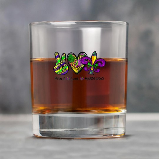 Purple Fleur De Is Lips Funny Mardi Gras Carnival Rock Glasses
