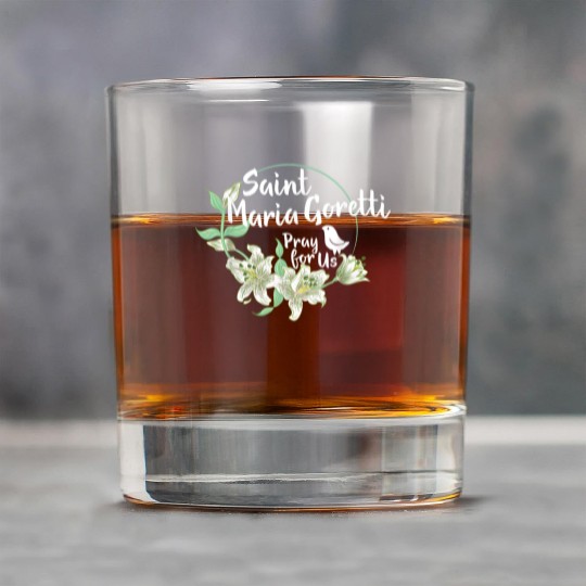 St. Maria Goretti Purity Catholic Saints Lily Symb Rock Glasses