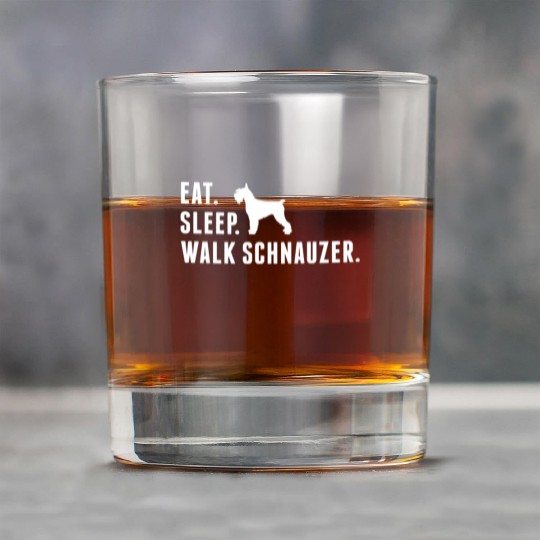 Eat Sleep Walk Schnauzer Rock Glasses