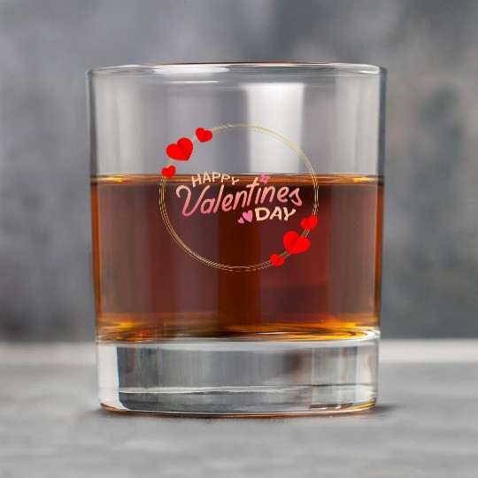 Happy Valentines Day- Ring With Hearts Rock Glasses