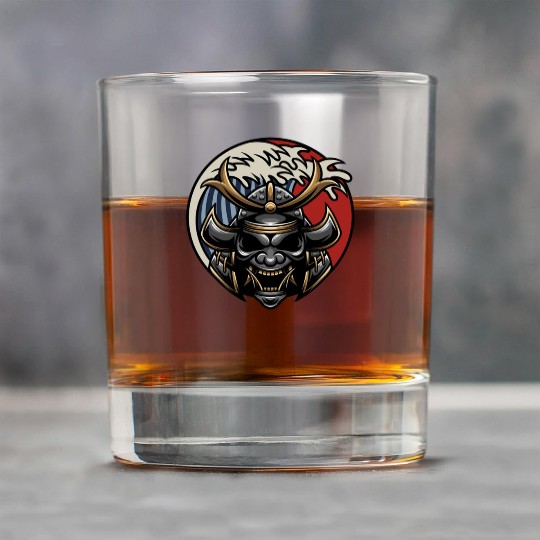 Samurai japan graphic grey mask Rock Glasses