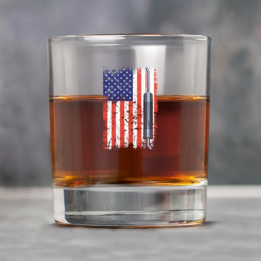 Exhaust US Flag Trucking Patriotic Car Lover Rock Glasses