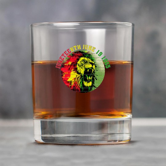 Juneteenth lion Black Pride African American Rock Glasses