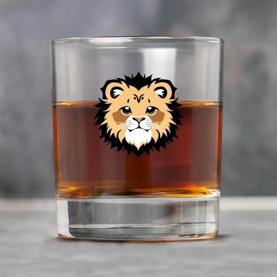 Royal Cartoon Lion - King of the Jungle 15 Rock Glasses