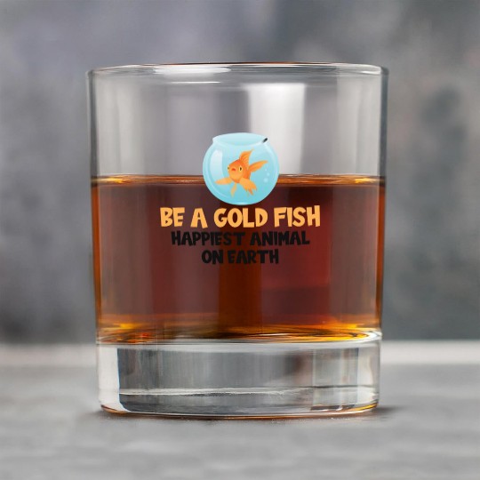 Vintage Goldfish Carp Japan Aquarium Gold Fish Rock Glasses