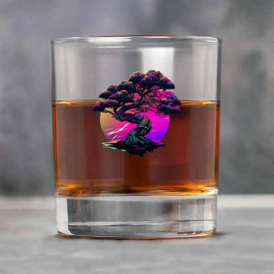 Synthwave Bonsai Tree Rock Glasses