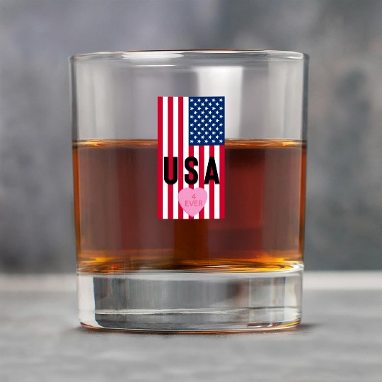 USA Stars and Stripes Rock Glasses
