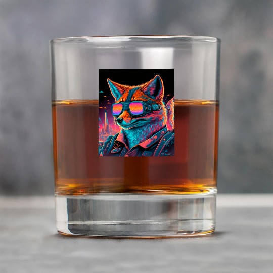 Retro Futuristic Synthwave Fox Rock Glasses