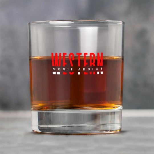 Western movie addict red & white typography design Rock Glasses
