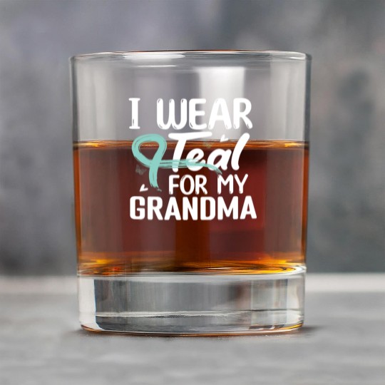 I Wear Teal For My Grandma Cervical Cancer Rock Glasses