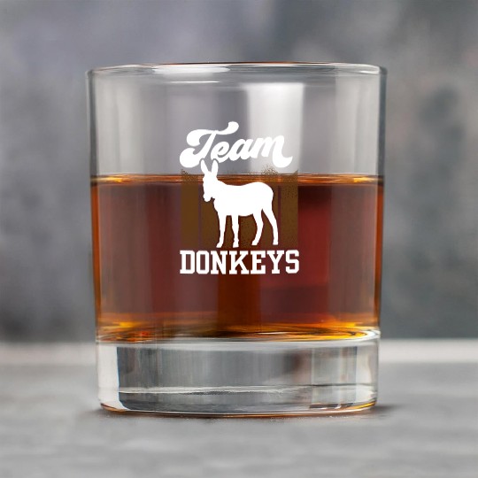 Team Donkeys Farm Animal Donkey Lover Rock Glasses