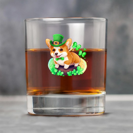 St Patrick's Day Irish Cute Corgi Saint Patrick Rock Glasses