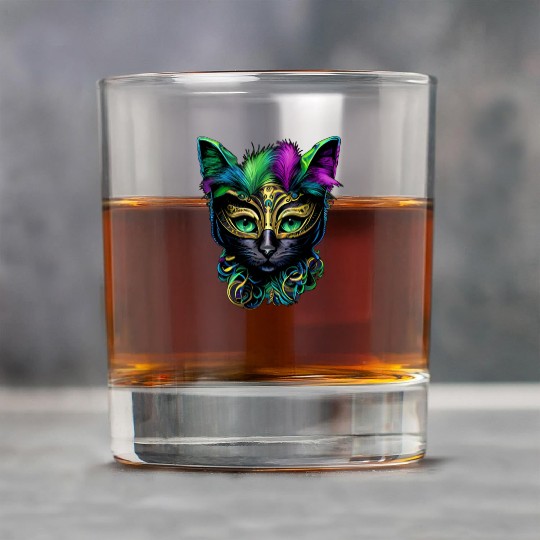 Mardi Gras Cat Jester Mask Mardi Gras Cat Rock Glasses