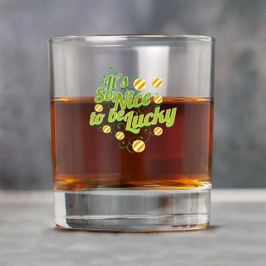 It's So Nice To Be Lucky On St Patricks Day Rock Glasses