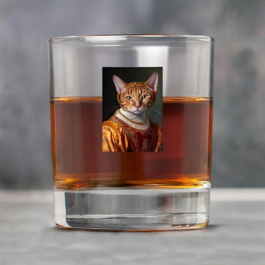 Ocicat King Cat Breed Portrait Royal Renaissance A Rock Glasses