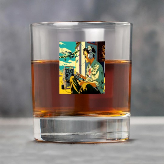 Miniature Plane Lover Cool Retro Radio Controlled Rock Glasses