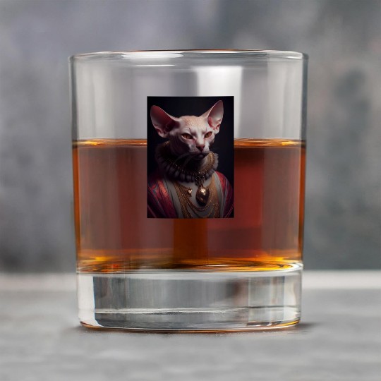Sphynx King Cat Breed Portrait Royal Renaissance A Rock Glasses