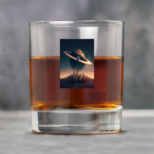 Solar system planet Saturn galaxy Rock Glasses