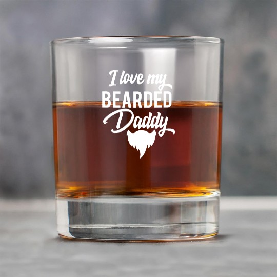I Love My Bearded Daddy Fathers Day Rock Glasses