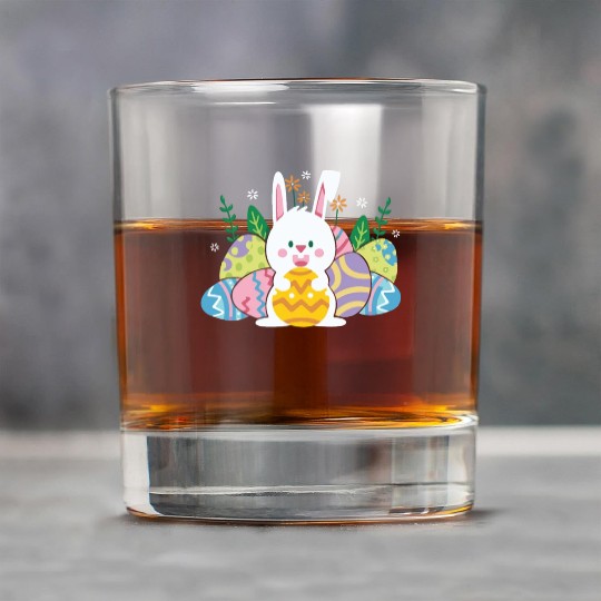 Cute Easter Bunny Egg Hunt Rock Glasses