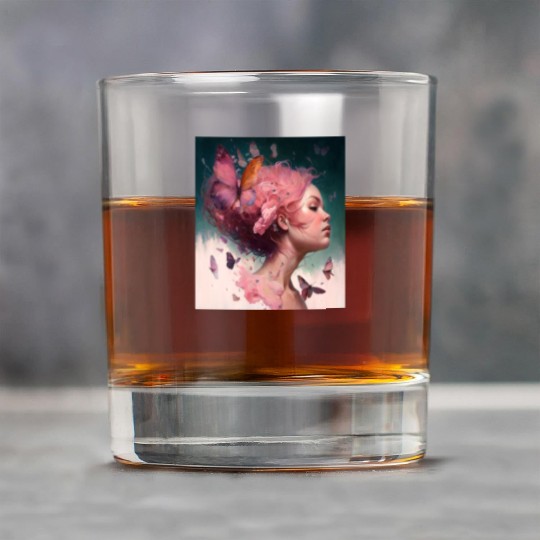 Breast Cancer Survivor Pink Flower Hair Girl Rock Glasses