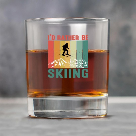 I'd Rather Be Skiing Rock Glasses