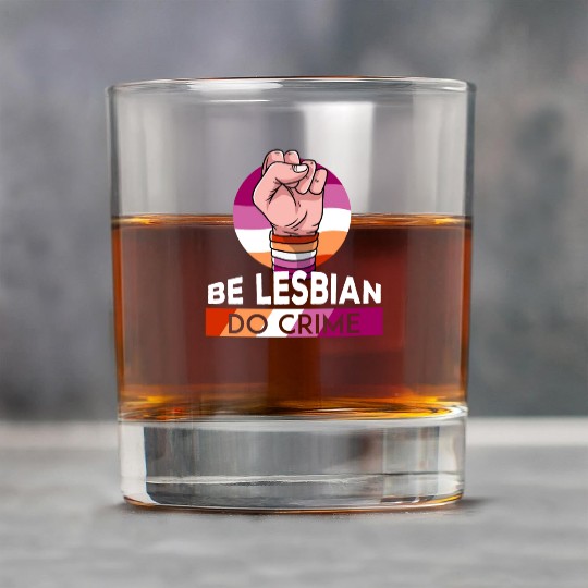 Lesbian LGBT Pride Lesbian Rainbow Flag Rock Glasses