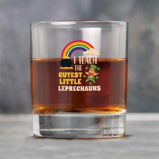 I Teach Cutest Little Leprechauns St Patricks Day Rock Glasses