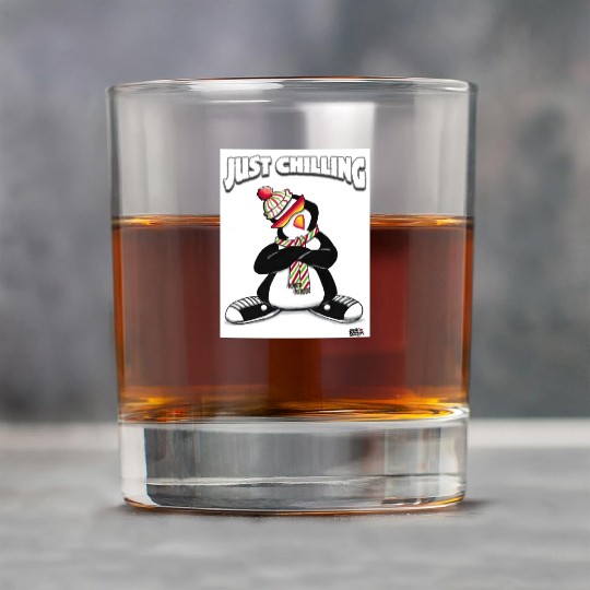 Just Chilling Penguin by Black Sheep Graphix Rock Glasses