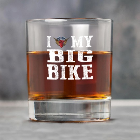 I love my big bike valentine's day Rock Glasses