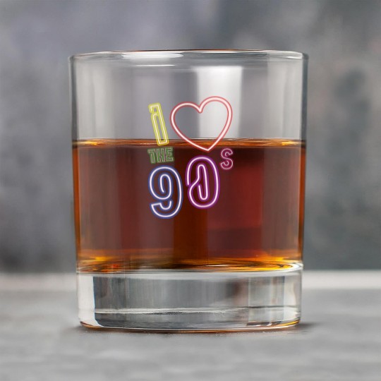 i love 90s - Retro Old School Rock Glasses