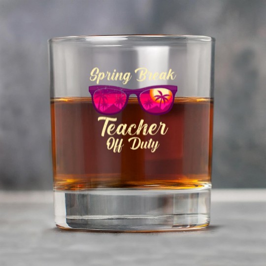 Spring break teacher off duty vacation teacher Rock Glasses