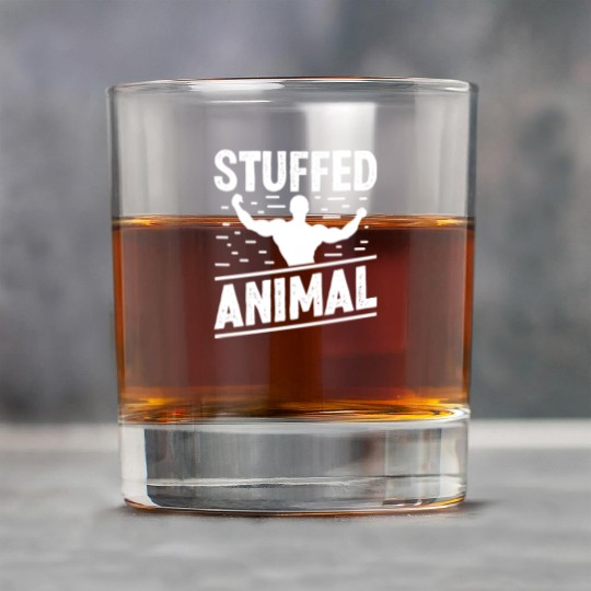 Strongman stuffed animal gym fitness bodybuilding Rock Glasses