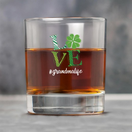 Love Grandma life St. Patrick's Day Grandma Rock Glasses