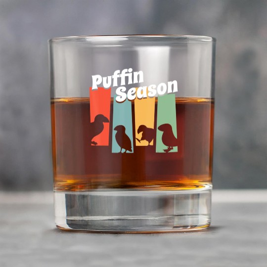 Funny Puffin Season Retro Vintage Puffin Lover Rock Glasses