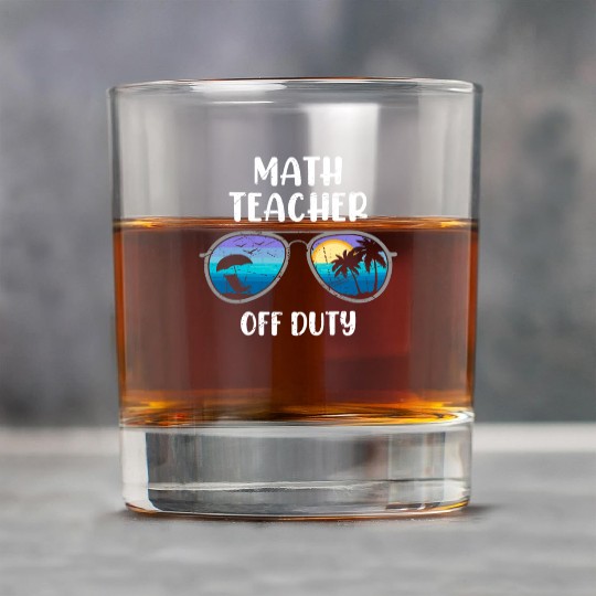 Mathematics Teacher off duty vacation Math teacher Rock Glasses