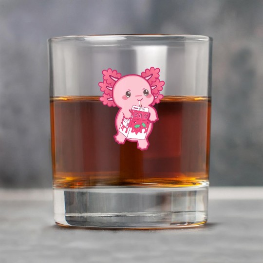 Kawaii Axolotl Strawberry Milk Teen Girl Kids Japa Rock Glasses