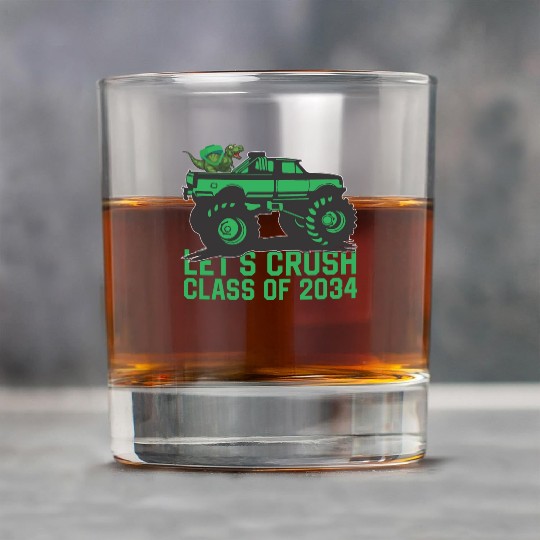 Lets crush class of 2034 dark green vehicle sketch Rock Glasses