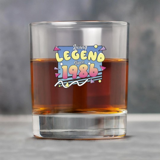 Living Legend Since 1986, 80s Themed Birthday Rock Glasses