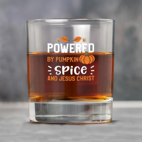 Powered By Pumpkin Spice And Jes... Rock Glasses