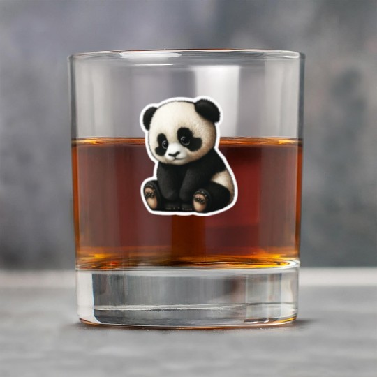 Cute little Panda playing design Rock Glasses