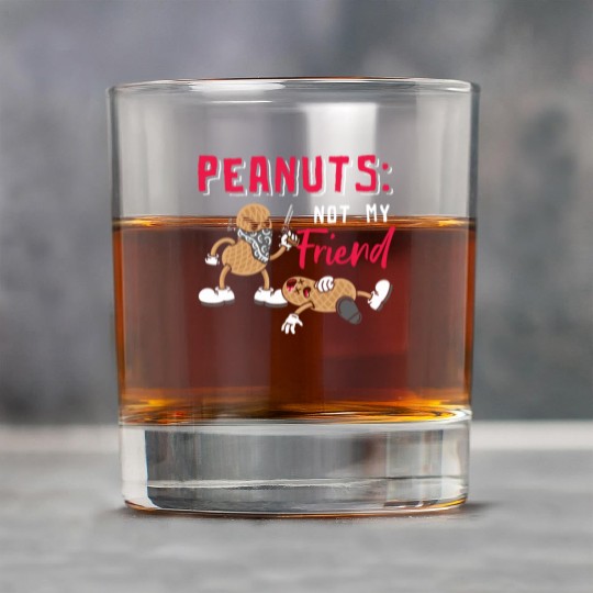 Peanuts Not My Friend Peanut Allergic Rock Glasses