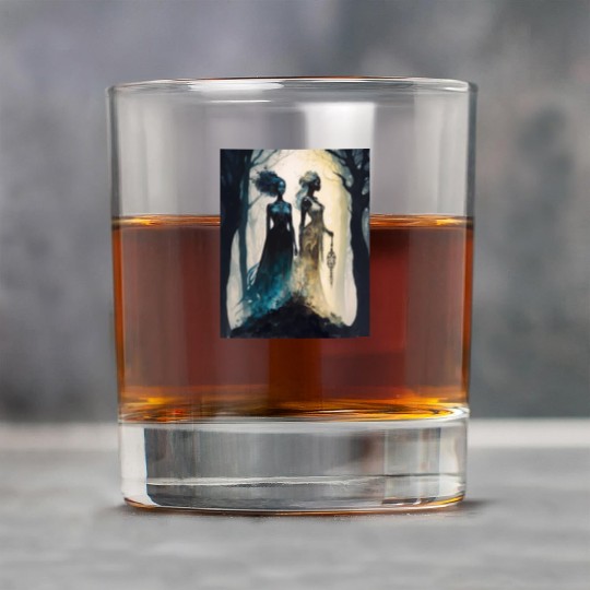 Black Nature Goddess - African American, Woodland Rock Glasses